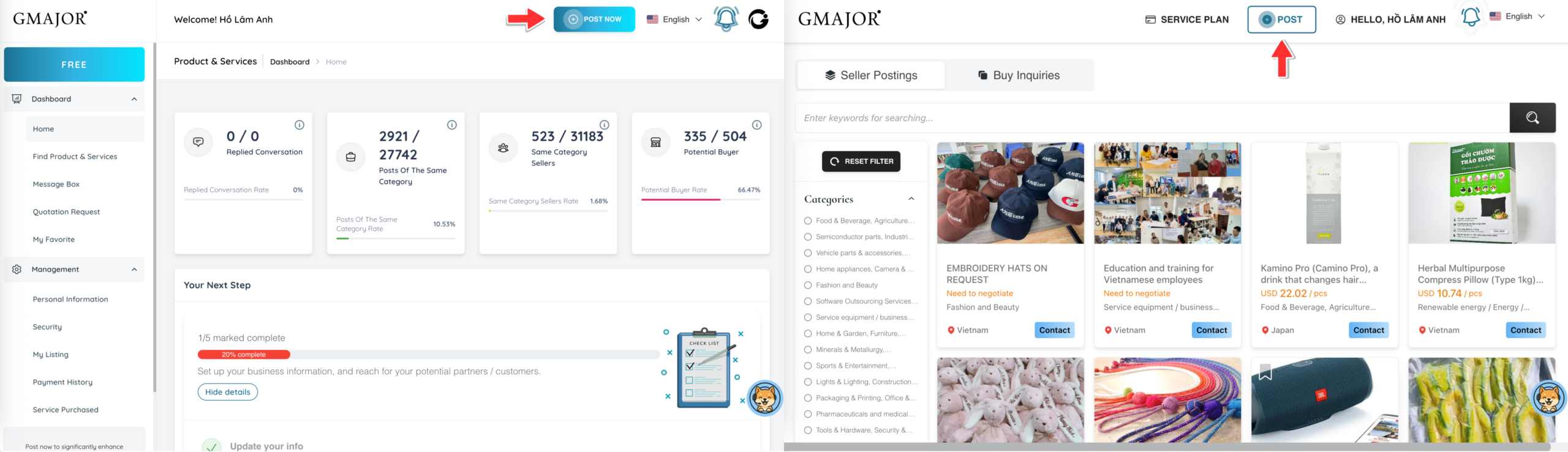 GMAJOR Matching Platform (English)