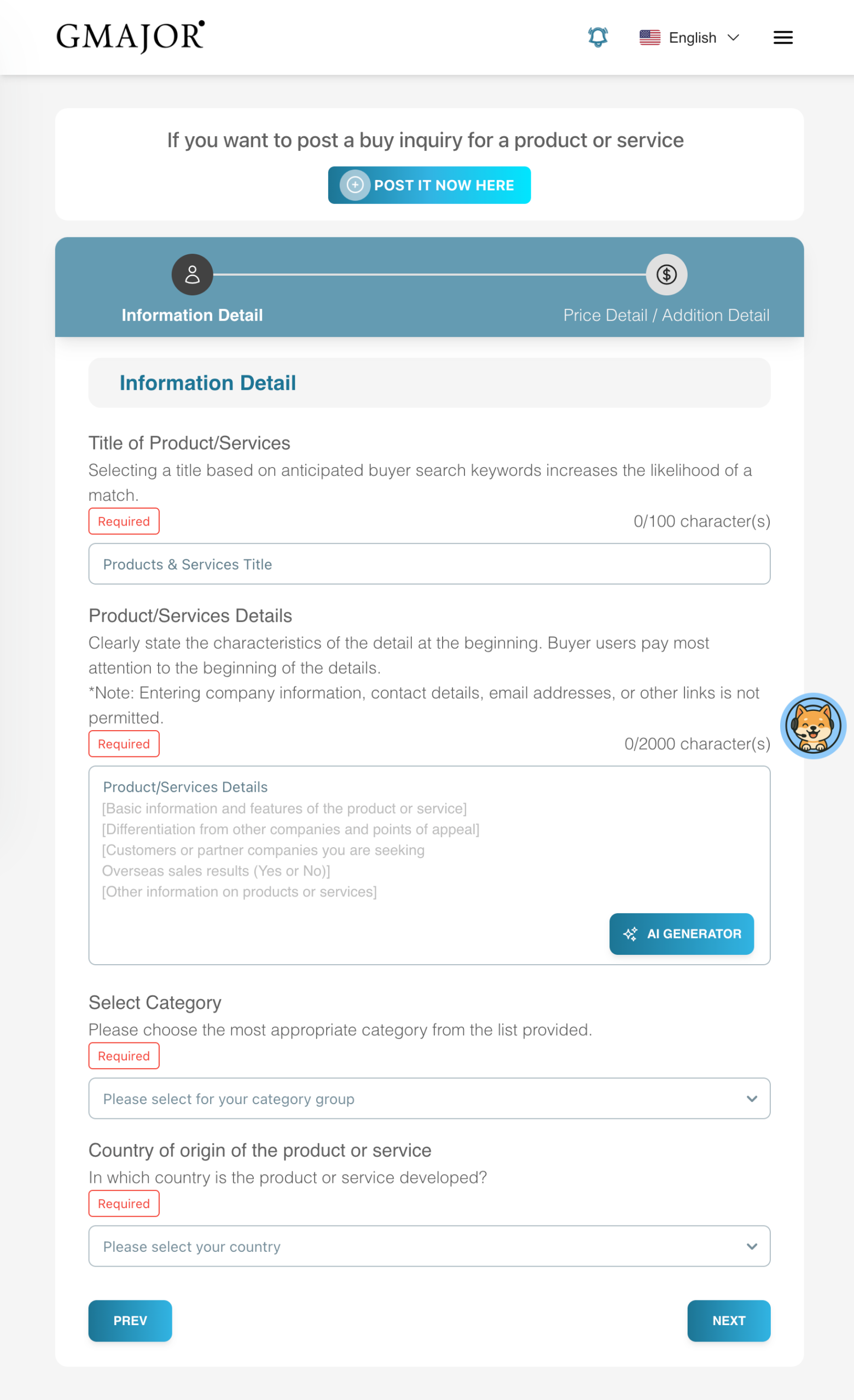 GMAJOR market global EN