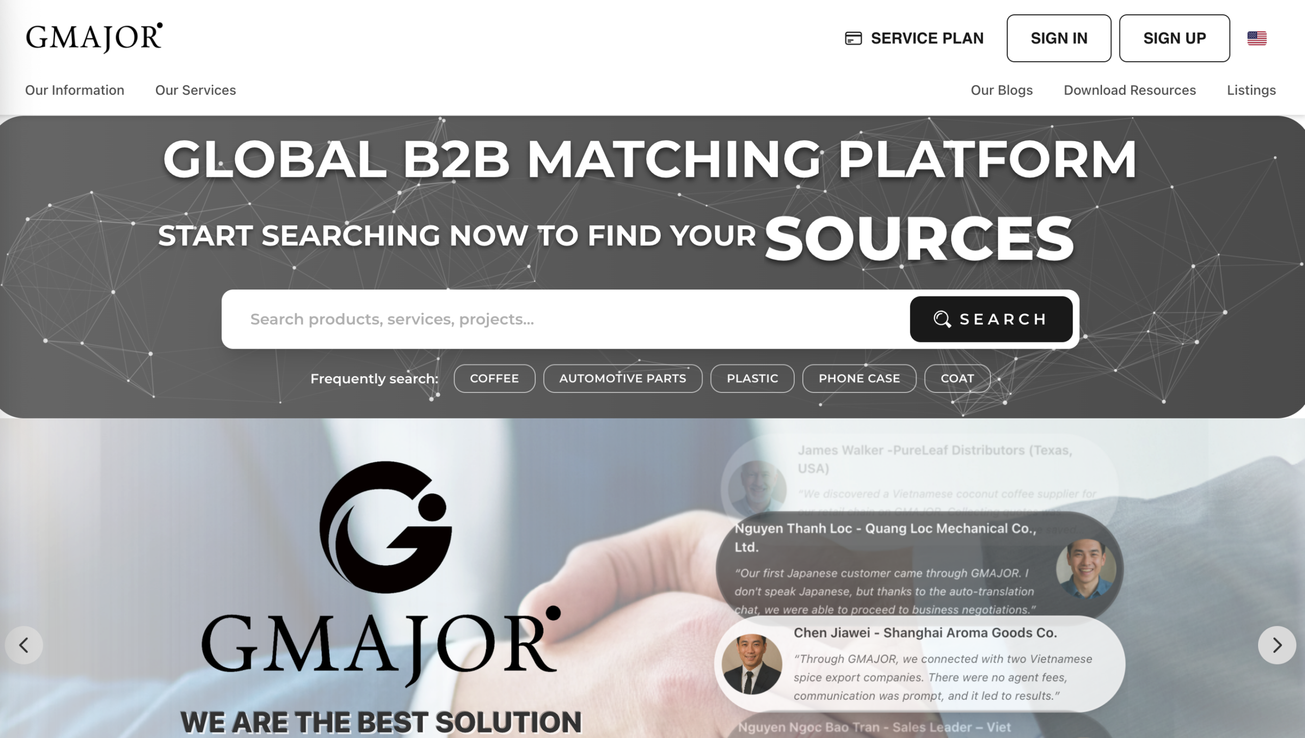 GMAJOR nền tảng thương mại B2B en